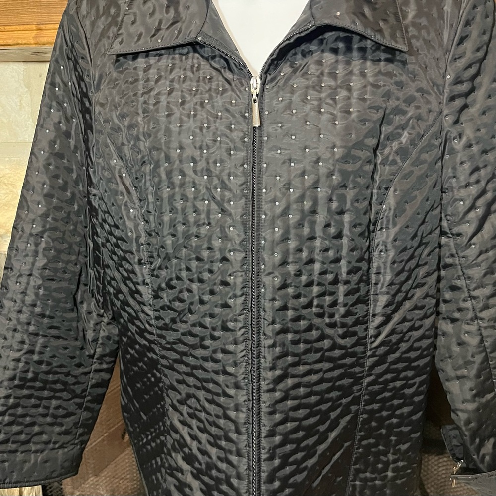 Talbots black polka dot casual lightweight jacket - Picture 4 of 13
